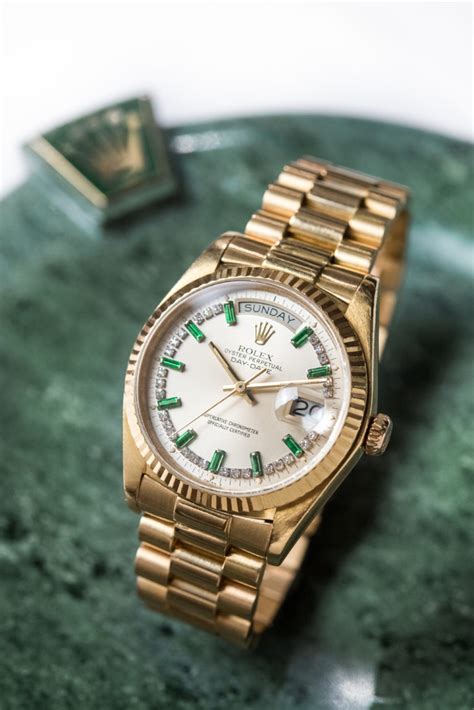 rolex day date oro smeraldi|rolex day date gold.